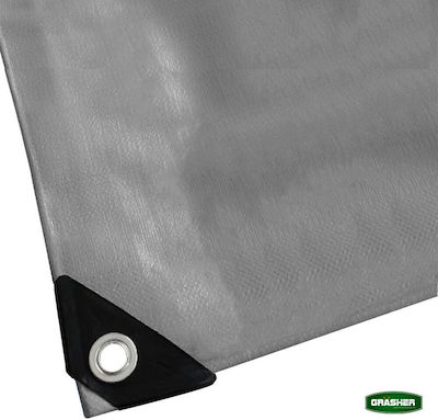 Grasher Waterproof Tarpaulin 250gr/m² 10x8m. Heavy Duty Gray