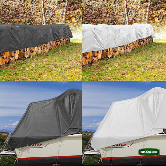 Grasher Waterproof Tarpaulin 190gr/m² 5x4m. Heavy Duty White