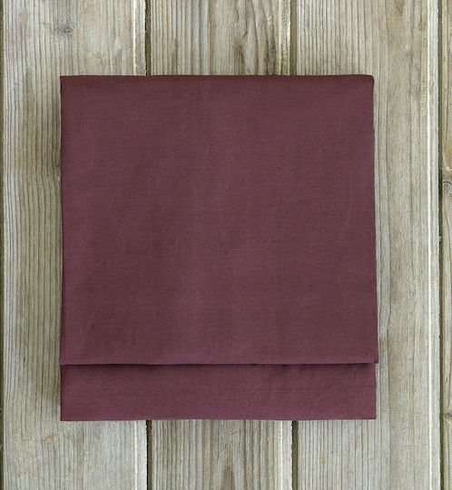 Nima Cearșaf Super dublu cu Elastic 165x205+35cm. Unicolors Deep Bordeaux