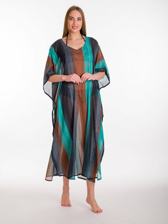 Rima Beachwear Women's Caftan Beachwear Turquoise