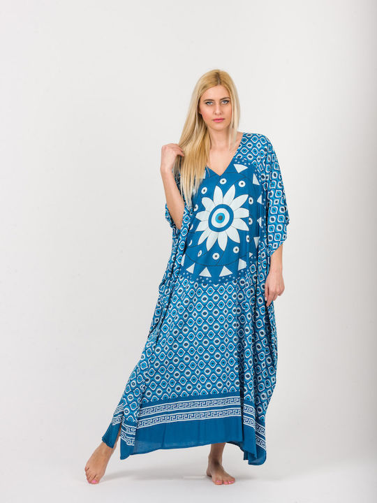 Rima Beachwear Γυναικείο Καφτάνι Παραλίας Μπλε