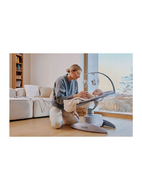 Lionelo Electric Baby Relax Swing Mell with Music Gray Stone for Child up to 9kg