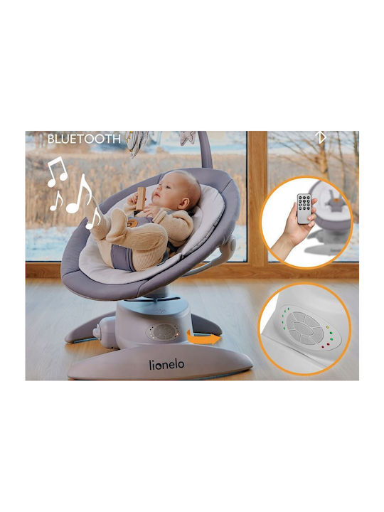 Lionelo Electric Baby Relax Swing Mell with Music Gray Stone for Child up to 9kg