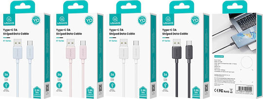 Usams US-SJ688 USB 2.0 Cable USB-C male - USB-A 15W Μπλε 1m SJ688USB03