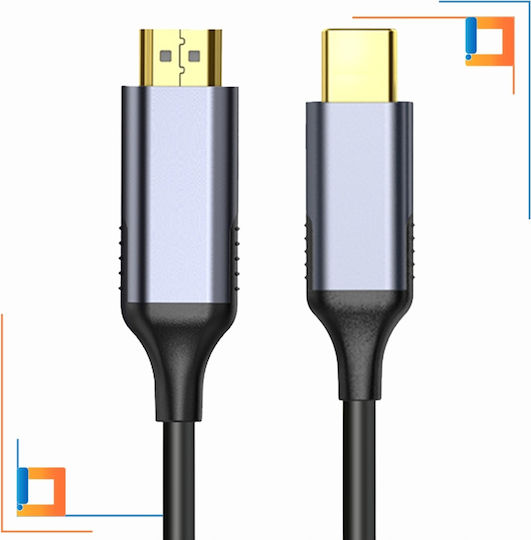 Kabel HDMI-Stecker - USB-C-Stecker 2m Gray