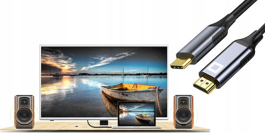 Kabel HDMI-Stecker - USB-C-Stecker 2m Gray