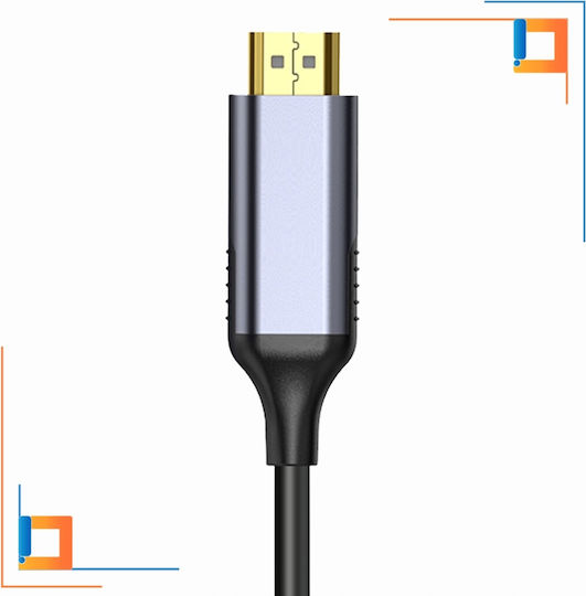 Kabel HDMI-Stecker - USB-C-Stecker 2m Gray