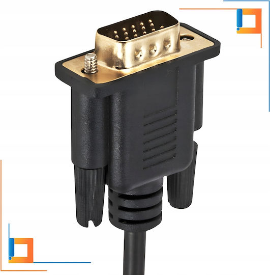Kabel HDMI-Stecker - VGA-Stecker 2m Gray