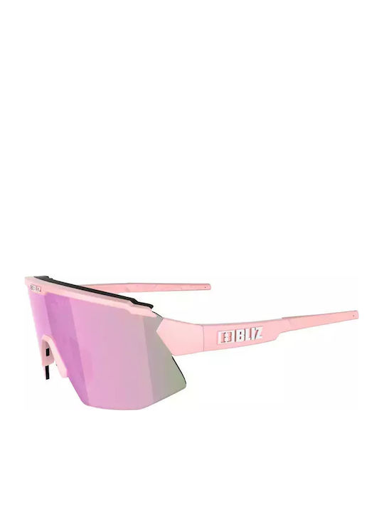Bliz Breeze Matt Unisex Γυαλιά Ηλίου με Ροζ Κοκκάλινο Σκελετό και Ροζ Καθρέφτη Φακό