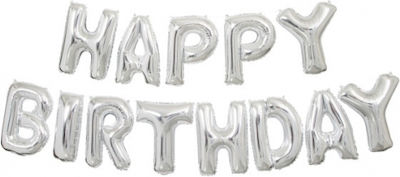 Foil Balloons Various Letters Silver 82 cm Type P