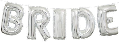 Folienballons verschiedene Buchstaben Silber 82 cm Typ V
