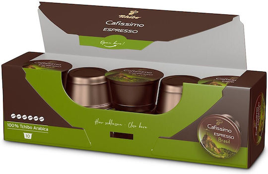 Tchibo Капсули Еспресо Espresso Brasil Съвместими с машина Cafissimo 10капси