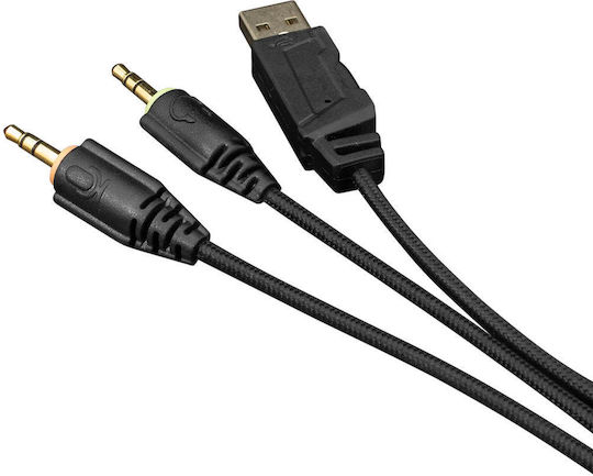 White Shark Caracal GH-1949 Căști Gaming Over Ear Cu Conectivitate 2x3,5 mm USB Alb Pentru PC PS4 PS5 XBOX