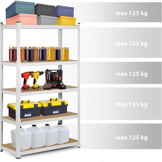 Humberg Ραφιέρα Dexion 75x30x150εκ. με 5 Ράφια Συνολικής Αντοχής 625kg