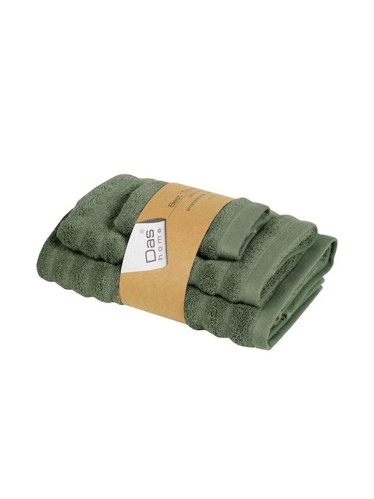 Das Home Badetuchset 3Stk 0726 Haki (khaki) Gewicht 550gr/m²