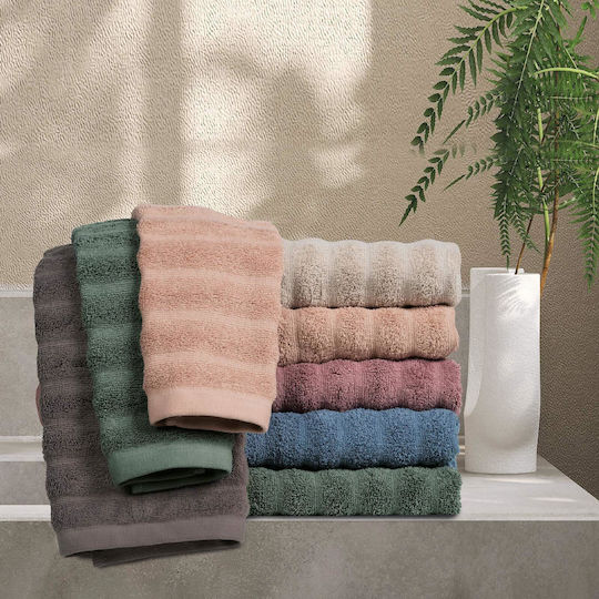 Das Home Σετ Πετσέτες Μπάνιου 3τμχ 0724 Γκρι Σκούρο Βάρους 550gr/m²