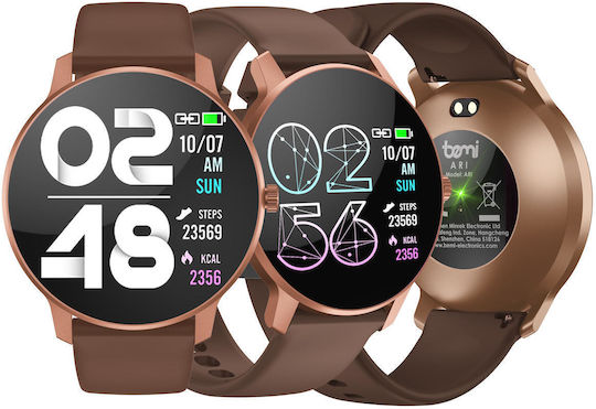 Bemi ARI Smartwatch with Heart Rate Monitor (Copper)