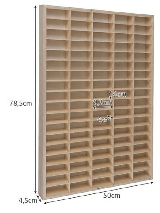 Raft De Perete Pentru Copii Bej 50x4.5x78.5cm