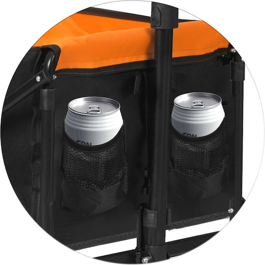Foldable Garden Cart Metallic Four-wheel 100lt