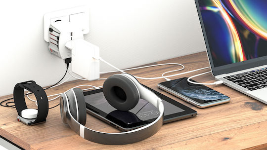 Skross Αντάπτορας Πρίζας από Universal σε Universal με 4 Θύρες USB