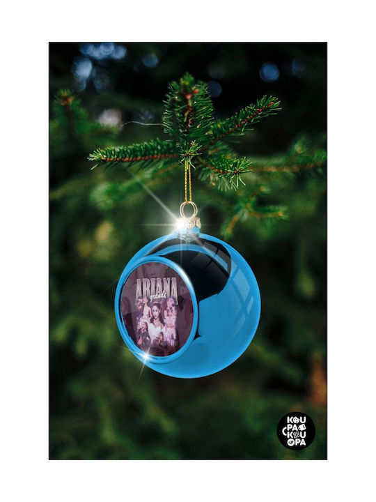 Ariana Grande Weihnachtsbaumkugel Blau 8cm