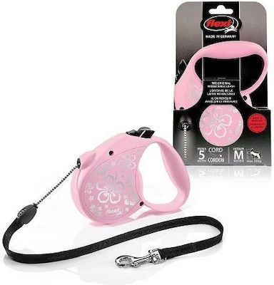 Flexi Standard Flower M Leash 5 M/20 Kg Pink