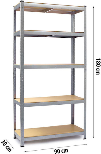 Humberg Ραφιέρα Dexion 90x30x180εκ. με 5 Ράφια Συνολικής Αντοχής 875kg