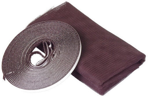 Beorol Window Mosquito Net with Velcro made of Brown Polyester 150x130cm