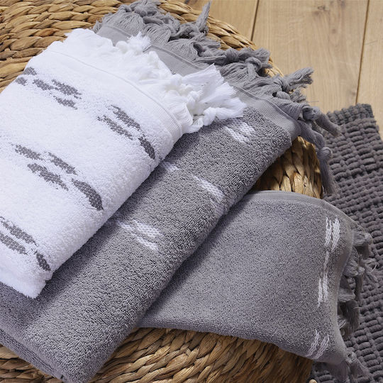 Nef-Nef Homeware Facecloth Garnet 50x90cm Garnet White Weight 500gr/m²
