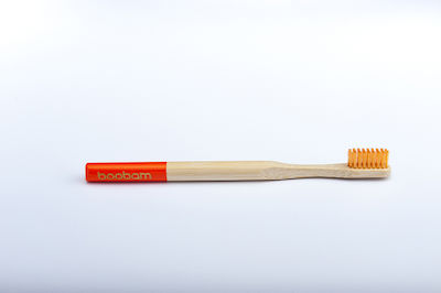 Boobam Brush Style Manual Toothbrush Medium Orange 1pcs