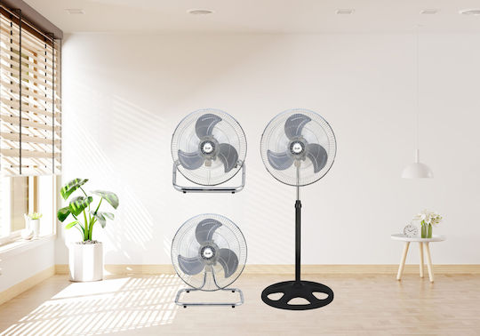 Lamtech 3in1 Round Base Modular Fan 45W Fan Diameter 45cm Black