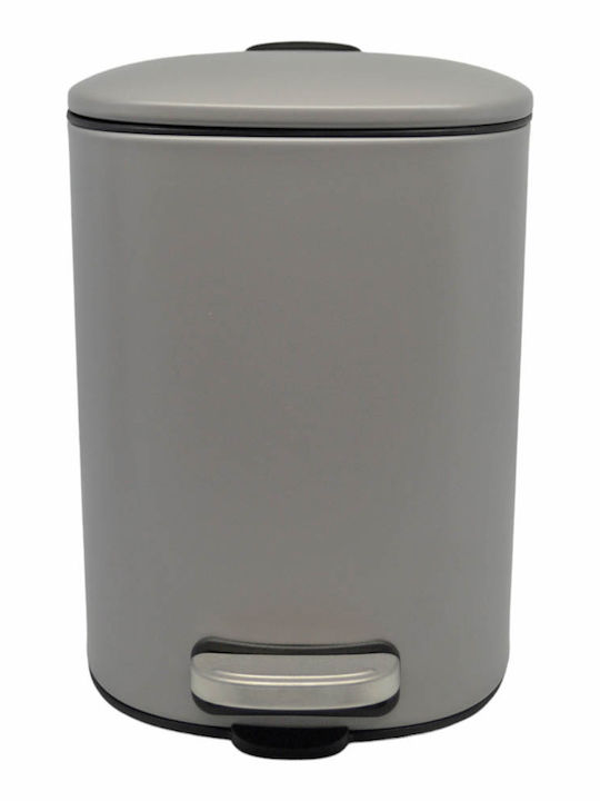 Ankor Inox Badezimmer Mülleimer Sanftes Schließen 5Es Gray