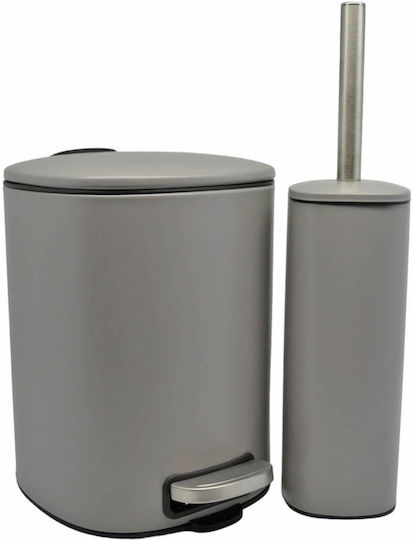 Ankor Inox Perie de toaletă Închidere lentă 5lt Gri