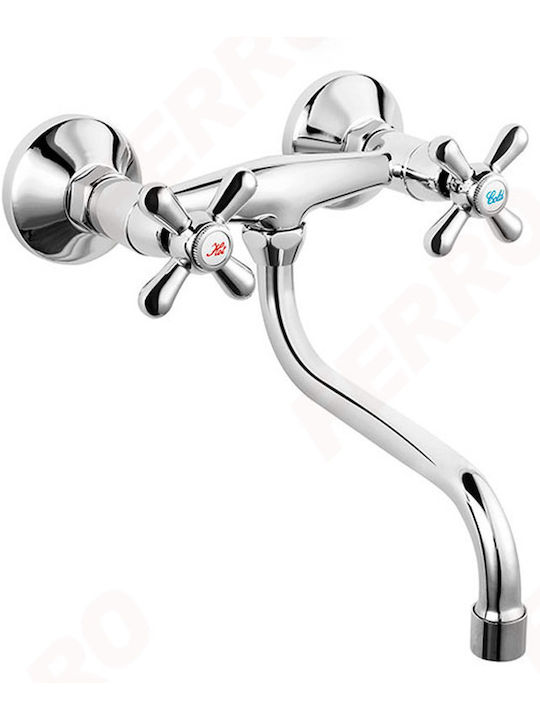 Ferro Kitchen Faucet Wall Gray