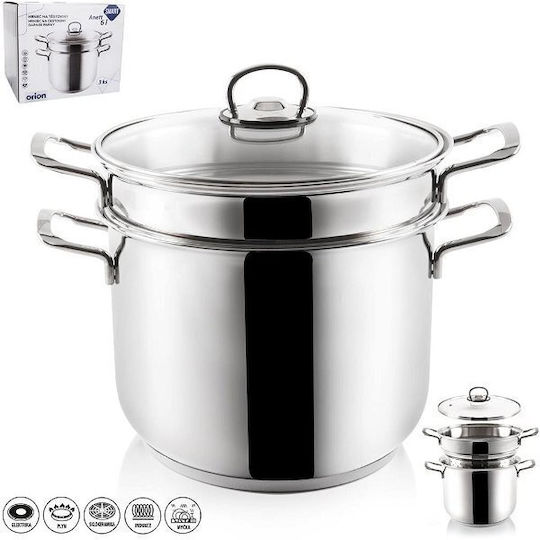 Orion Anett Tiefrostfreier Edelstahl Kochtopf Dampfgaren 6lt / 22cm