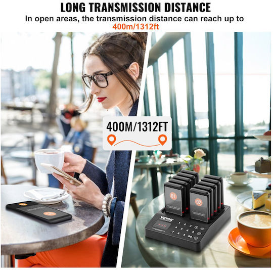 Wireless Ready Order Notification System for Restaurants 998 Channels 20 Devices Vevor Dcpqcqdrcpfx0k4qav2
