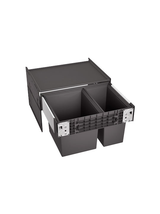 Blanco Select 60/2 Recycling Plastic Cupboard Bin Black