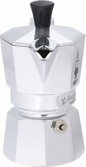 Bialetti Moka Express Stovetop Espresso Pot 2 Cups Silver