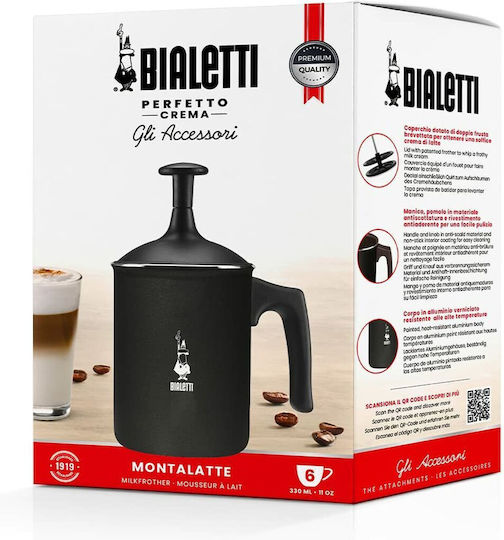 Bialetti Stovetop Espresso Pot 6 Cups Black