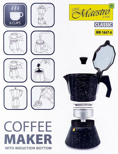 Maestro Maestro Espressokocher Für Den Herd 6 Tassen Braun