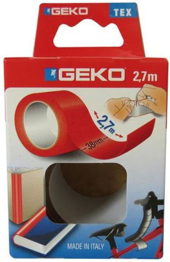 Geko Laminated Red Self-Adhesive Fabric Tape Red 38mmx2.7m 1pcs