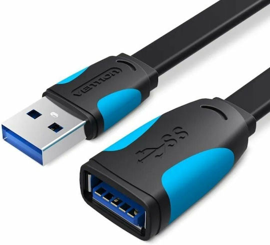 Vention USB 2.0 Cable USB-A male - USB-A female Μαύρο 0.5m VAS-A13-B050