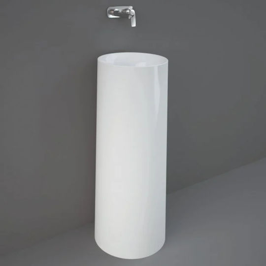 Rak Ceramics Petit Round Standwaschbecken Porzellan 36x36x90cm Weiß