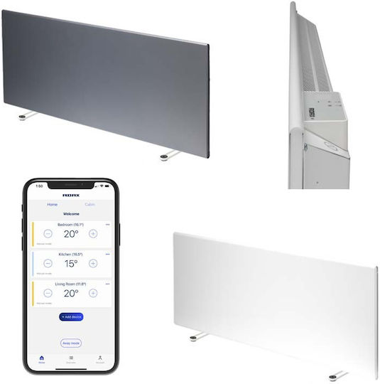 Adax Neo Compact H 08 KWT Convector Heater Wall 800W with Electronic Thermostat and WiFi 51x42cm Gray