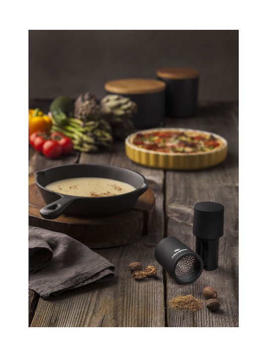 Microplane Χειροκίνητος Μύλος Μπαχαρικών 2 Θέσεων Πλαστικός σε Μαύρο Χρώμα