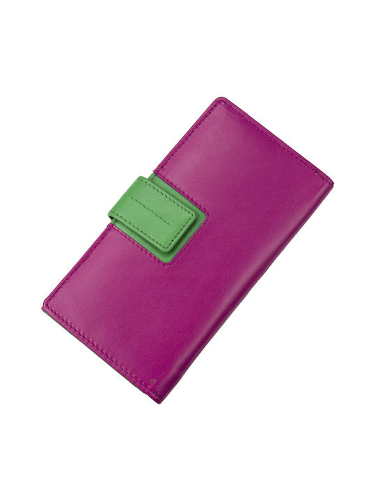 Armonto Large Leather Women's Wallet with RFID Purple