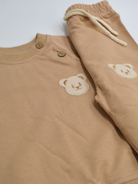 Extan Bebe Kids Sweatpants Set beige