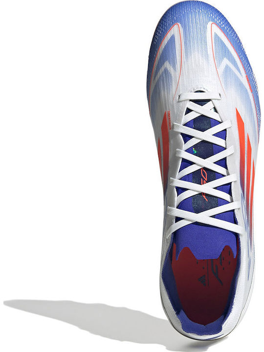 adidas F50 Pro Football Shoes with Cleats Cloud White / Solar Red / Lucid Blue