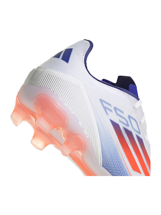 adidas F50 Pro Football Shoes with Cleats Cloud White / Solar Red / Lucid Blue