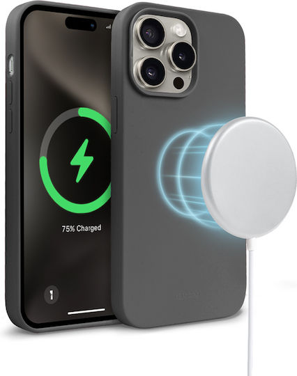 Crong Color Back Cover Σιλικόνης Γκρι (iPhone 15 Pro)